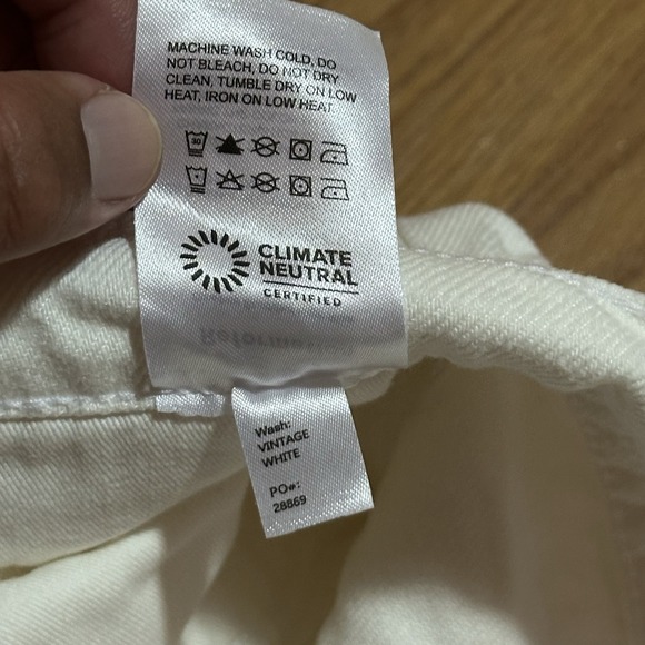 Reformation Jeans Cowboy Studded High Rise Straight Vintage White Size 29 - Picture 5 of 11